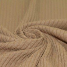 Wide Drop Needle Rib Fabric Cacao