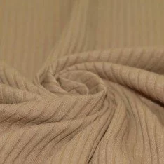 Wide Drop Needle Rib Fabric Cacao