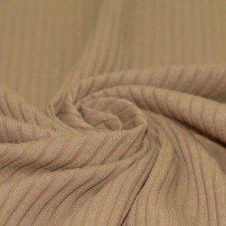 Wide Drop Needle Rib Fabric Cacao