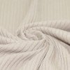 Tessuto Jersey Di Cotone a Coste Grande Beige Chiaro