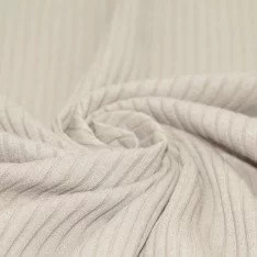 Wide Drop Needle Rib Fabric Light Beige