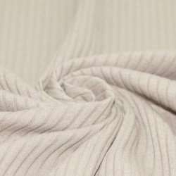 Wide Drop Needle Rib Fabric Light Beige