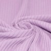 Brede Rib Jersey Stof Pastel Lila
