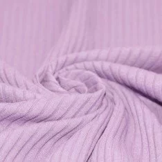 Wide Drop Needle Rib Fabric Pastel Lilac