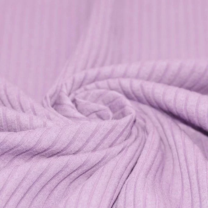 Breitcord Rippjersey Stoff Pastell Flieder - (Jersey Stoffe)