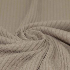 Wide Drop Needle Rib Fabric Taupe