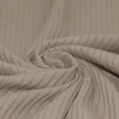 Wide Drop Needle Rib Fabric Taupe