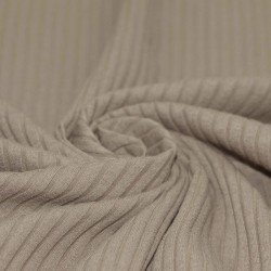Wide Drop Needle Rib Fabric Taupe