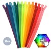 Fermeture Éclair Spirale Non Séparable YKK 18CM 5 Couleurs x 10 Pièces Paquet