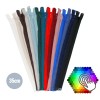 Deelbare Spiraal Rits YKK 35CM 5 Kleuren x 10 Stuks Pakket 