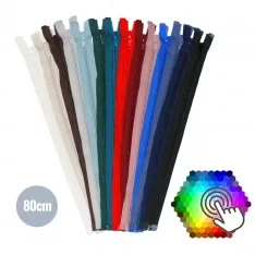 Divisible Spiral Zipper YKK 80CM 5 Colors x 10 Pieces Package Divisible Spiral Zipper YKK 80CM 5 Colors x 10 Pieces Package