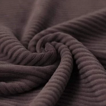 Big Knitted Corduroy Jersey Fabric Dark Mauve - (Knitted Corduroy Jersey Fabric)