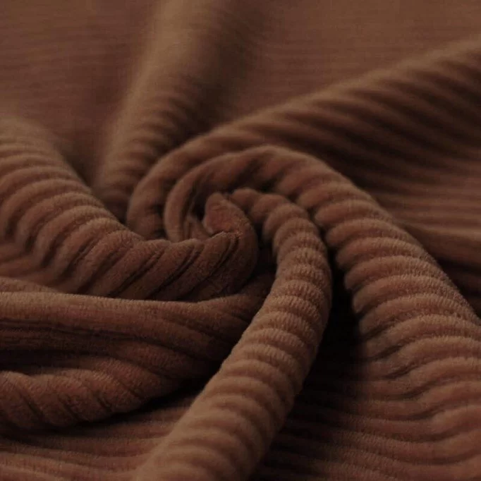 Big Knitted Corduroy Jersey Fabric Light Brown - (Knitted Corduroy Jersey Fabric)
