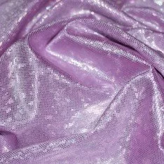 Tissu Hologramme Feuille Lilas 