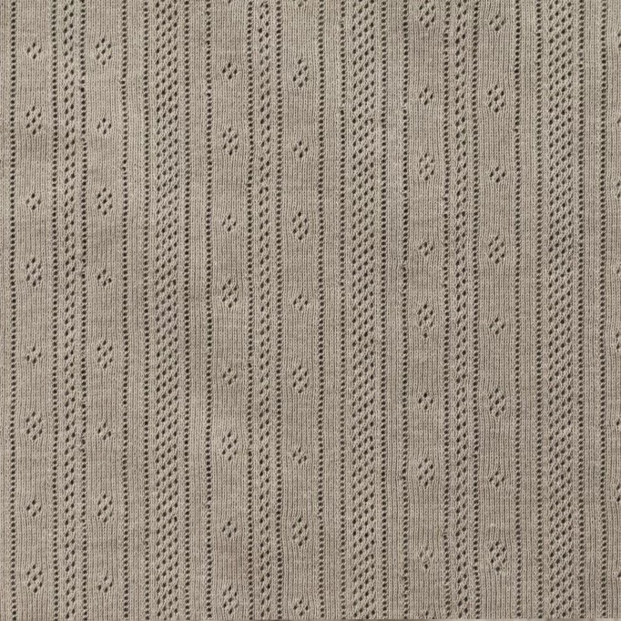 Pointoille Feinstrickjersey Stoff (Streifen) Taupe - (Jersey Stoffe)