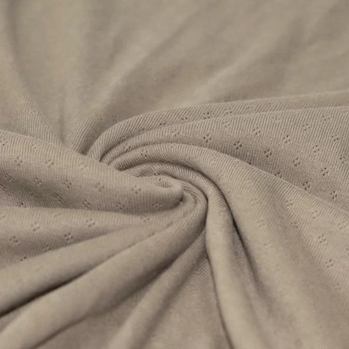 Tessuto A Maglia Pointoille (Mini) Beige Scuro - (Jersey Tessuti)
