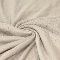 Pointoille Bomuldsjersey Stof (Mini) Lys Beige