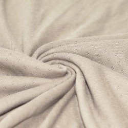 Pointelle Cotton Jersey Fabric (Mini) Light Beige