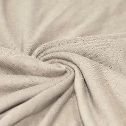 Pointelle Jersey Stof (Mini) Licht Beige Pointelle Jersey Stof (Mini) Licht Beige