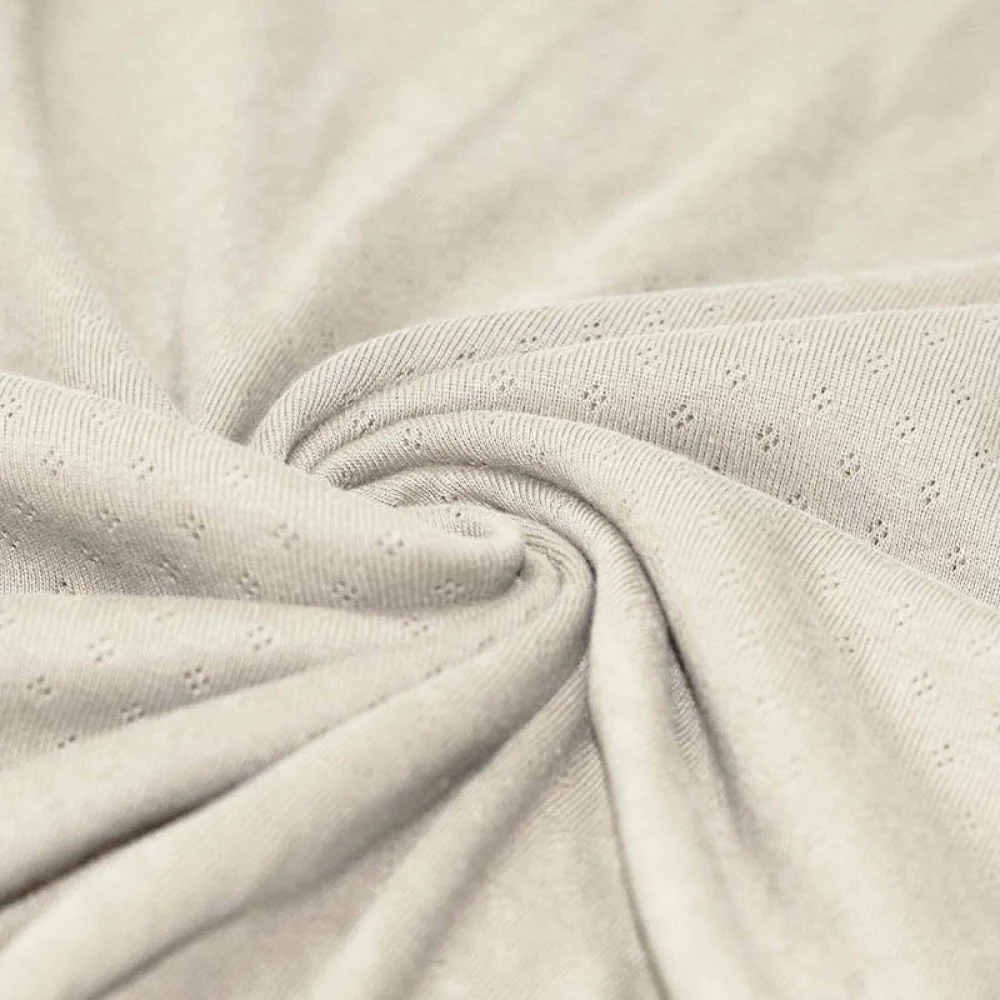 Pointelle Jersey Stof (Mini) Naturel Beige