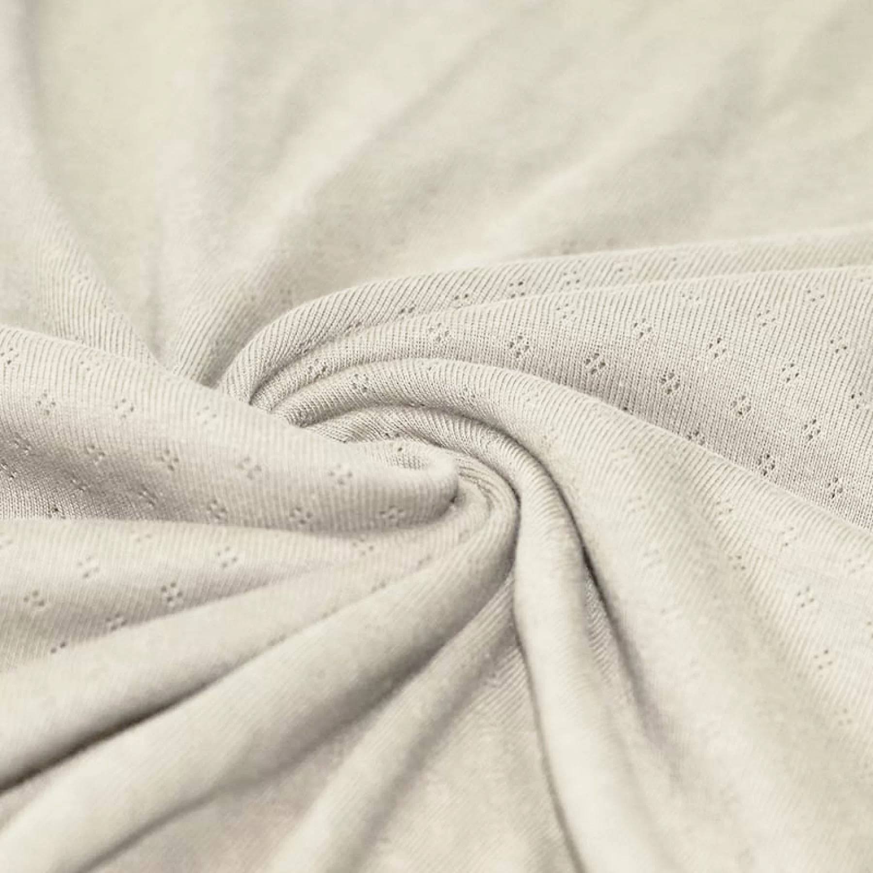 Pointelle Jersey Stof (Mini) Naturel Beige