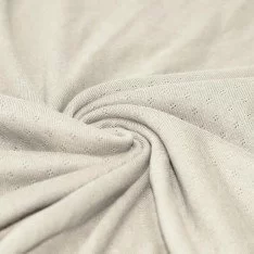 Pointoille Bomuldsjersey Stof (Mini) Naturel Beige