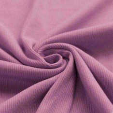 Tessuto Jersey Di Cotone Costine Lilla Antico 