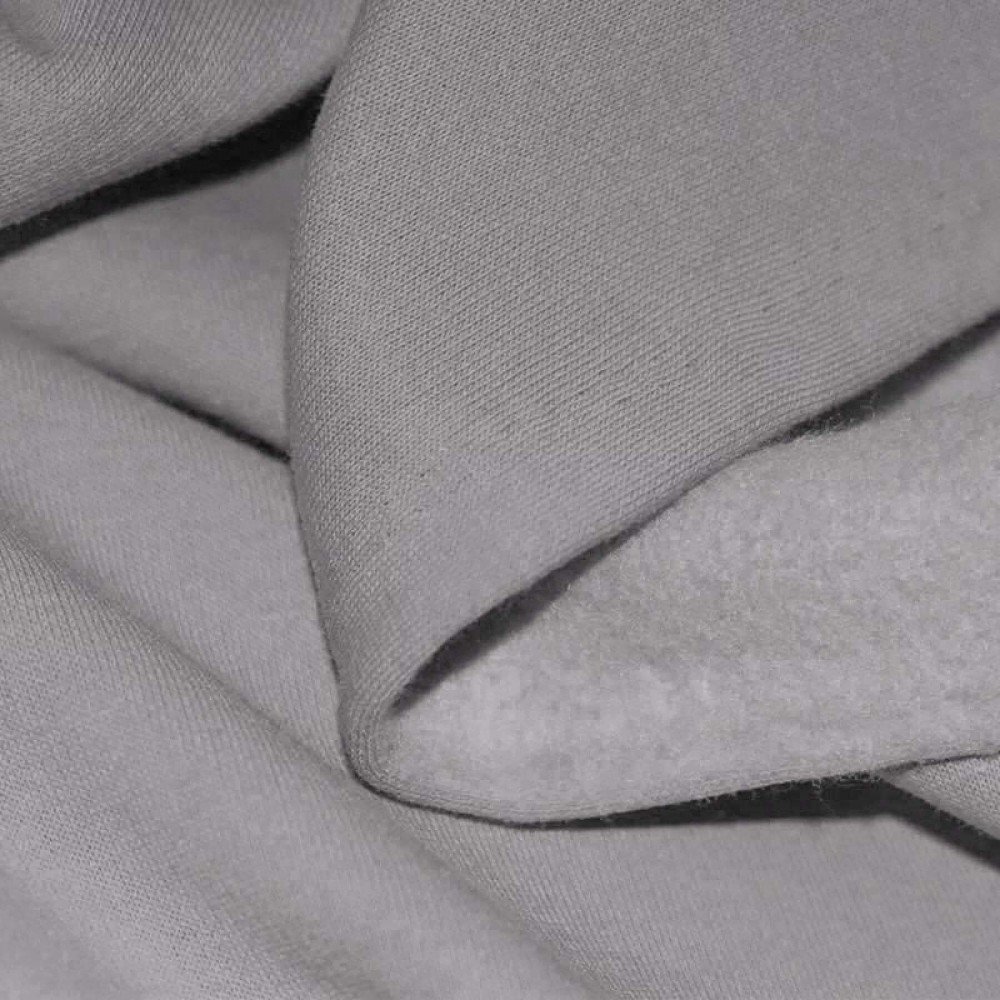 Tessuto Felpa Cotone Grigio