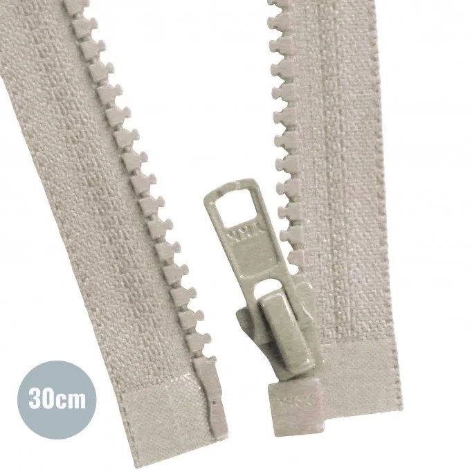 VISLON Cerniera Lampo Divisibile YKK Beige 30CM  - (Cerniera Lampo YKK)