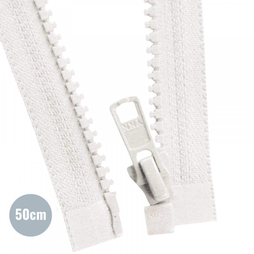 VISLON Lynlåse Delbar YKK Råhvid (841) 50CM VISLON Lynlåse Delbar YKK Råhvid (841) 50CM