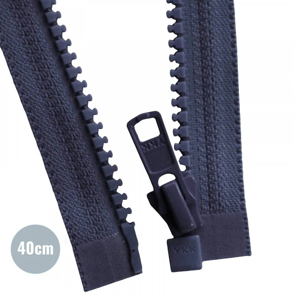 VISLON Divisible Block Tooth Zipper YKK Navy 40CM VISLON Divisible Zipper YKK Navy 40CM - (Zippers YKK)
