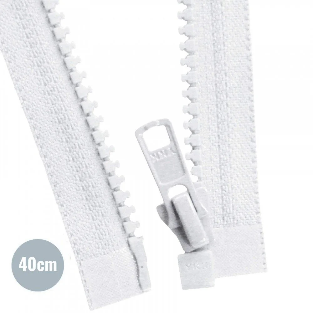 VISLON Divisible Zipper YKK White (501) 40CM