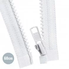VISLON Deelbare Bloktand Rits YKK Wit (501) 60CM