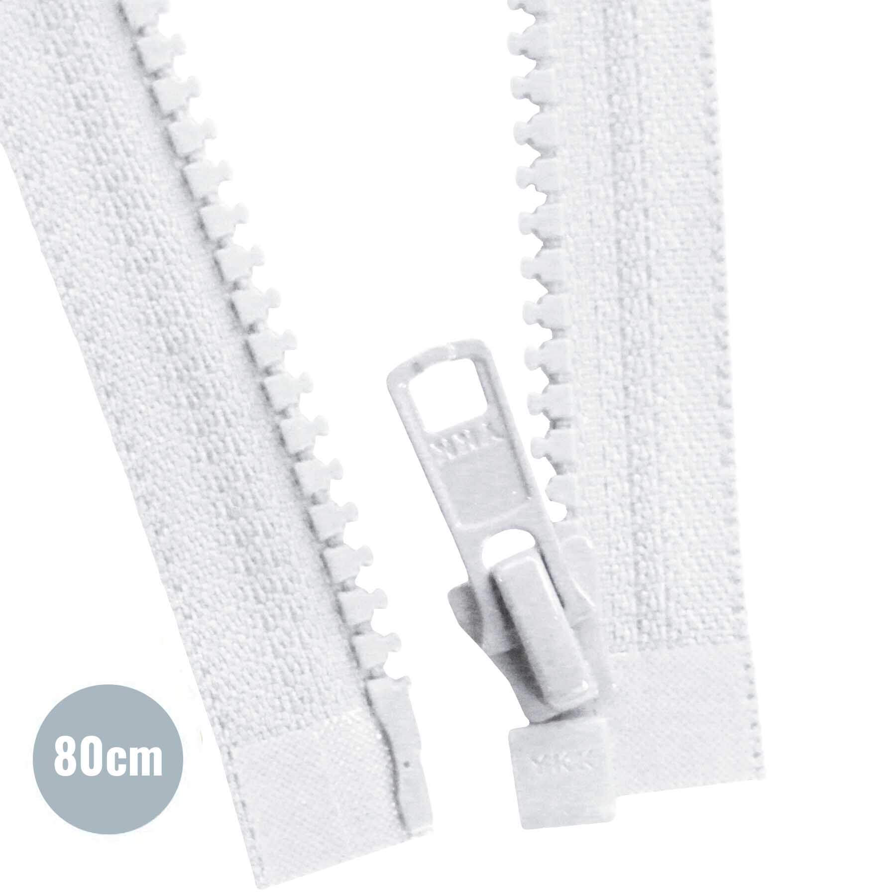 VISLON Deelbare Bloktand Rits YKK Wit (501) 80CM