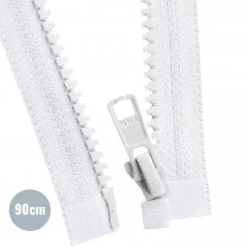 VISLON Divisible Zipper YKK White (501) 90CM