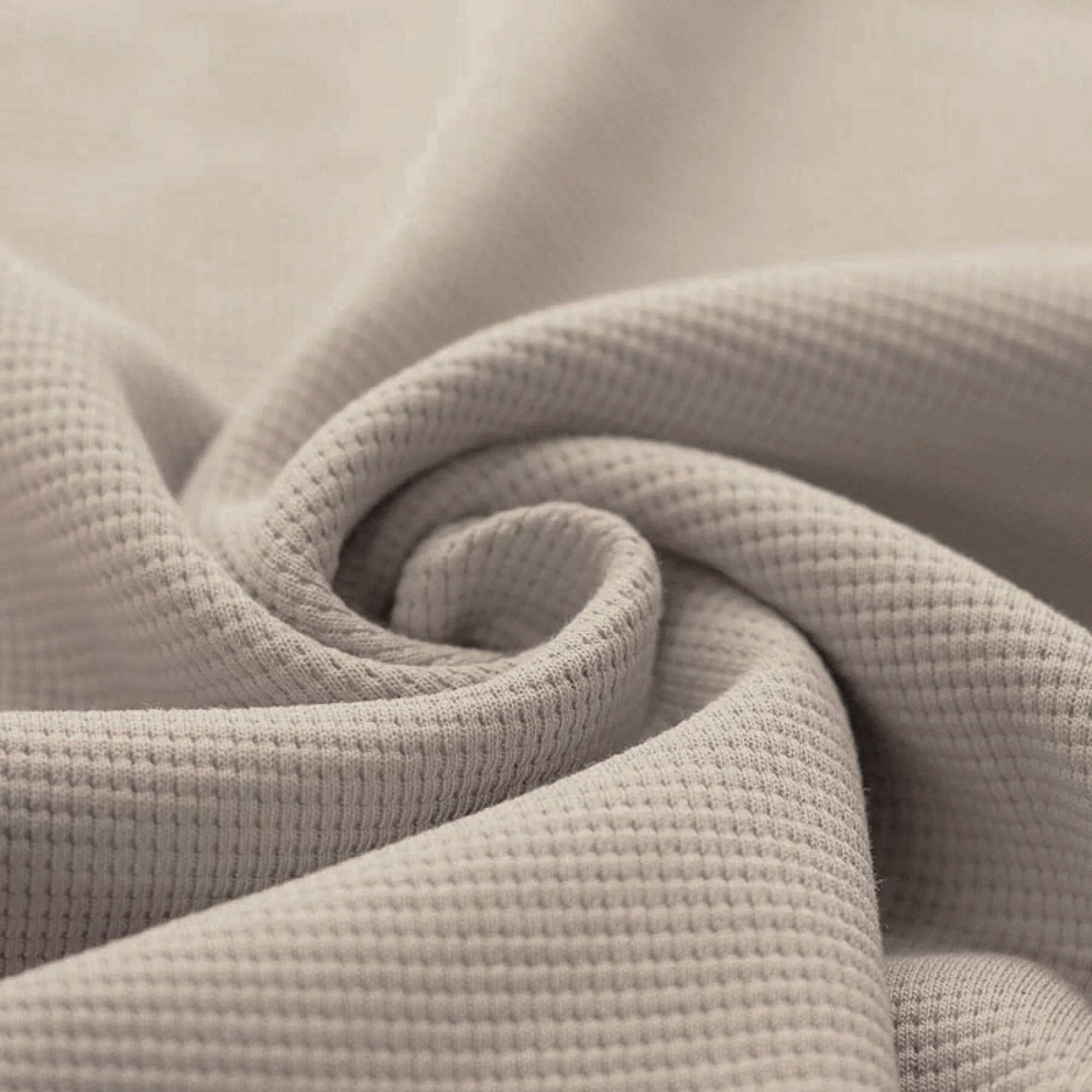 Wafel Jersey Stof Licht Beige