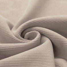 Waffle Knit Jersey Fabric Light Beige