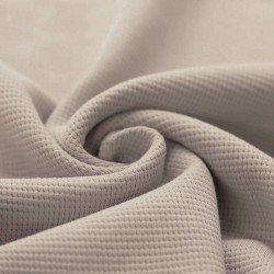 Waffle Knit Jersey Fabric Light Beige