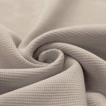 Tessuto Jersey Di Waffle Piqué Beige Chiaro Tessuto Jersey Di Waffle Piqué Beige Chiaro