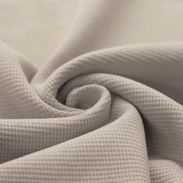 Waffle Knit Jersey Fabric Light Beige - (Jersey Fabrics)