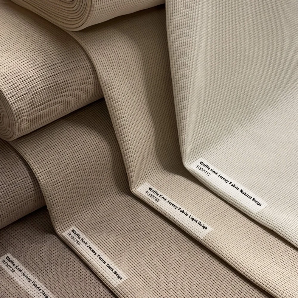 Waffle Knit Jersey Fabric Taupe Waffle Knit Jersey Fabric Taupe - (Jersey Fabrics)
