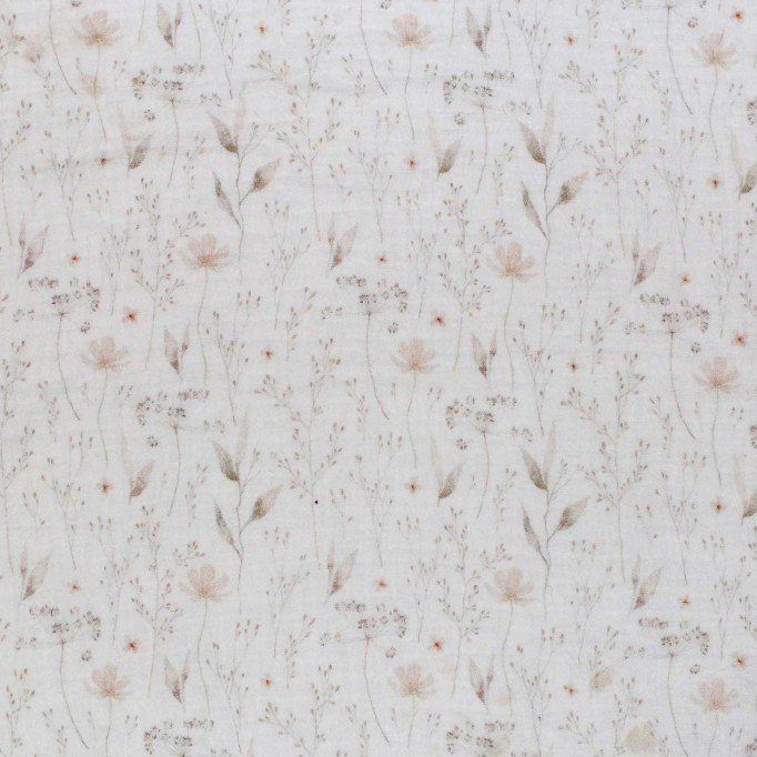 Double Gauze Fabric Digital Print - Nature Floral - (Child Fabrics)