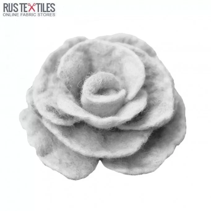 Tessuto Feltro 1,5mm Spessore Grigio Chiaro Melange - (Feltro Tessuto 1,5 mm)