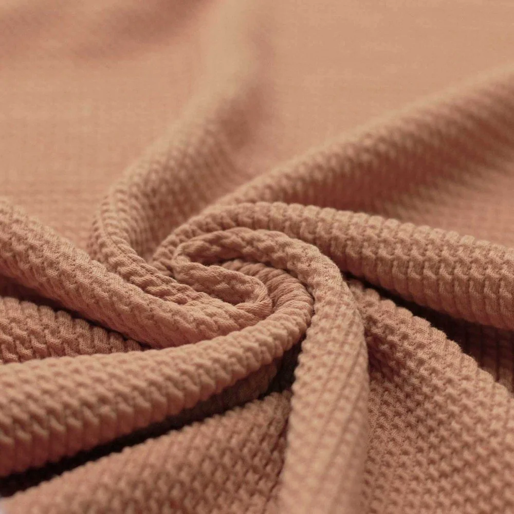 Mini Cable Jersey Fabric Peach