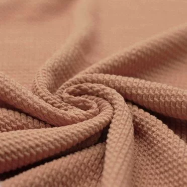 Mini Kabel Jersey Stof Perzik - (Jersey Stoffen)