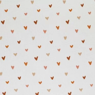 Rib Knit Jersey Fabric Hearts