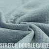 Stretch Double Gauze Fabric Old Green