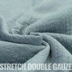 Stretch Double Gauze Fabric Old Green - (Deco Fabrics)