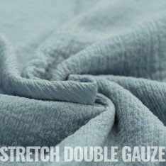 Stretch Double Gauze Fabric Old Green
