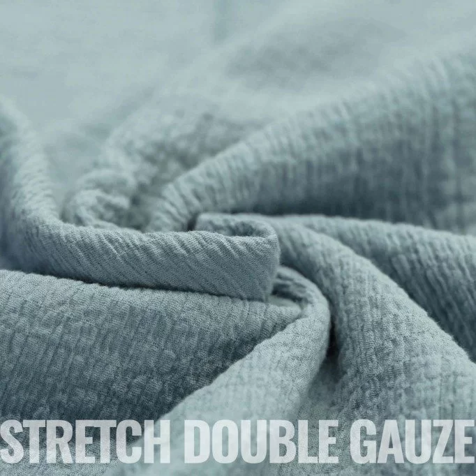 Stretch Musselin Stoff Altgrün - (Dekostoffe)